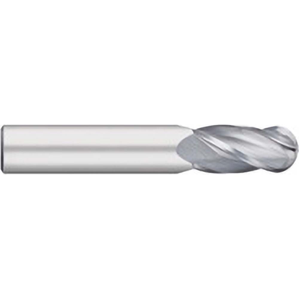 Titan USA TC11504 Ball End Mill 1/16" Dia, 1/4" LOC, 4 Flute, Solid Carbide