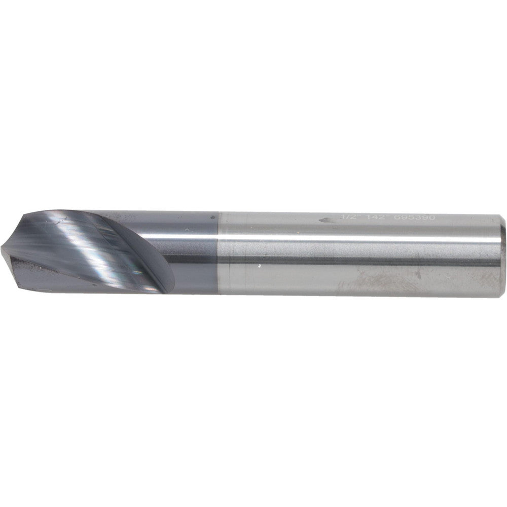 Titan USA TC28932 Spotting Drill 1/2" Dia, 142 ° Point, 3" OAL, Solid Carbide