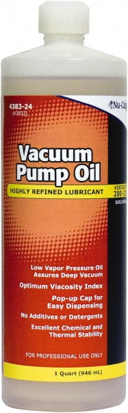 Nu-Calgon 4383-24 Vacuum Pump Machine Oil ISO 46, 1 qt, Bottle