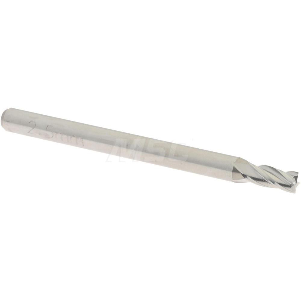 Accupro 07336746 Square End Mill 0.0984'' Dia, 0.1969'' LOC, 4 Flutes, Solid Carbide