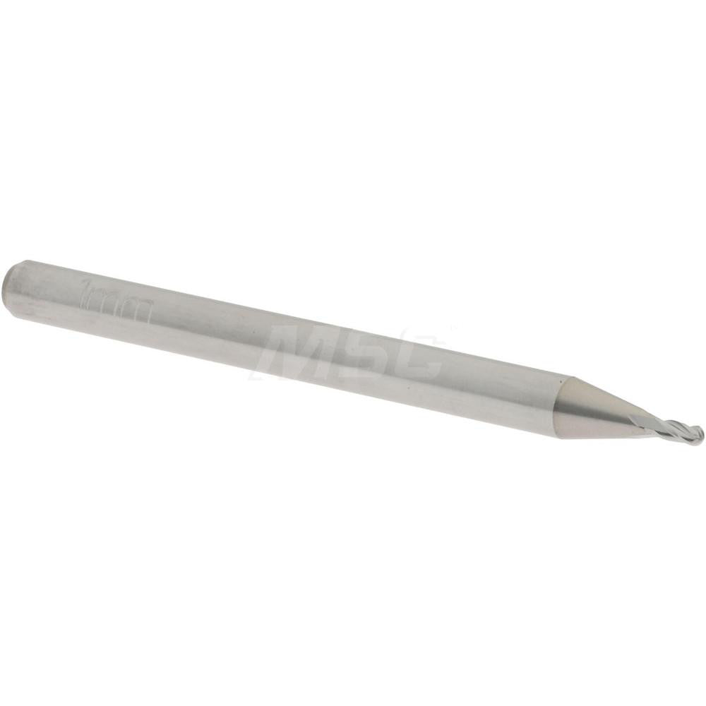 Accupro 07337868 Ball End Mill 0.0394" Dia, 0.0787" LOC, 4 Flute, Solid Carbide