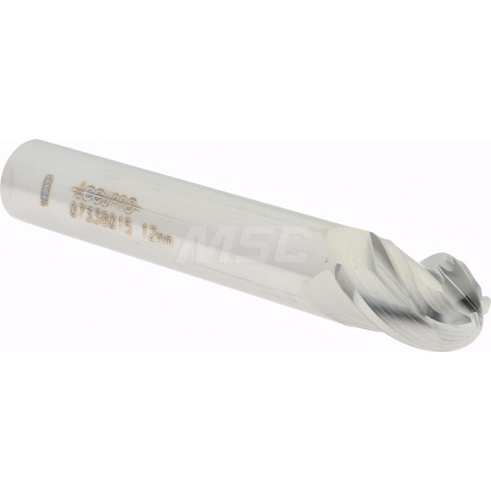 Accupro 07338015 Ball End Mill 0.4724" Dia, 0.6299" LOC, 4 Flute, Solid Carbide