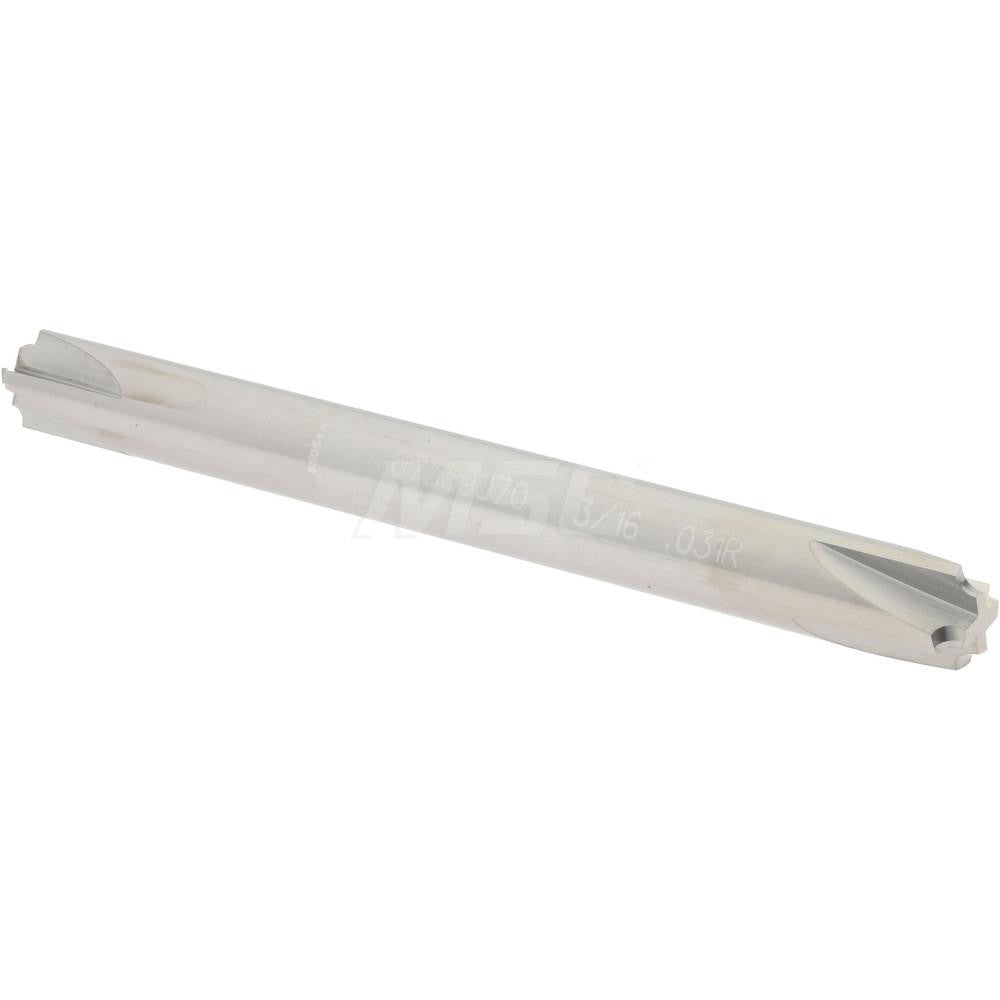 Accupro 07339070 Corner Rounding End Mill 0.03 mm Radius, 3/16" Dia, 4 Flutes, Solid Carbide