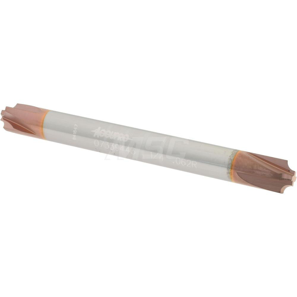 Accupro 07339443 Corner Rounding End Mill 0.06" Radius, 1/4" Dia, 4 Flutes, Solid Carbide"