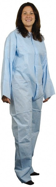 PRO-SAFE KM-CVL-NW-HD-E-3XL-BLUE Disposable Coveralls Size 3X-Large, 1.60 oz, Polypropylene, Zipper Closure