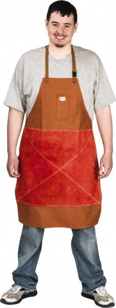 Stanco Safety Products W36BP Disposable Bib Apron Flame-Resistant Protection, Brown