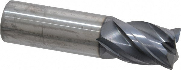 Kyocera SGS Precision Tools 36520 Corner Radius End Mill 3/4" Dia, 1" LOC, 0.0350 to 0.0400" Radius, 4 Flutes, Solid Carbide