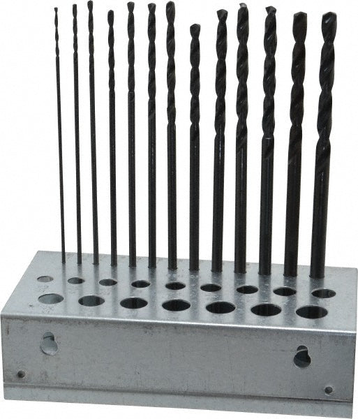 Hertel 906SF-2 Drill Bit Set Aircraft Extension Length Drill Bits, 13 Pc, 135 °, High Speed Steel