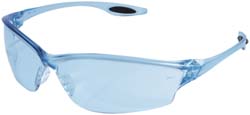 MCR Safety LW213 Safety Glasses Scratch-Resistant, Polycarbonate, Blue Lenses, Full-Framed