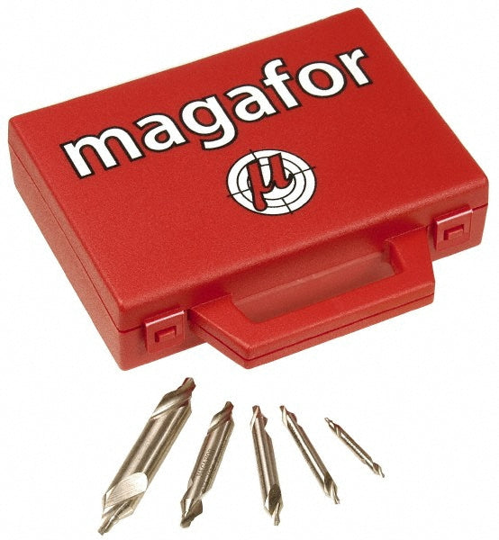 Magafor 81154000000 5 Pc High Speed Steel Combo Drill & Countersink Set