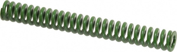Associated Spring Raymond 106-112 Die Spring 3/8" Hole Dia, 3/16" Rod Dia, 3" Free Length, Green