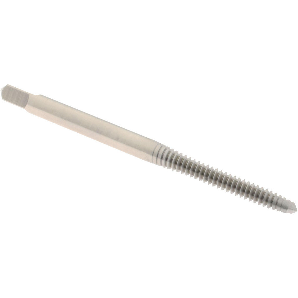 Hertel K008139AS Straight Flute Tap #6-32 UNC, 2 Flute, Plug Chamfer, High-Speed Steel, Bright/Uncoated Finish