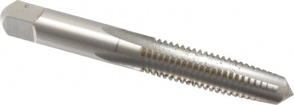 Hertel 008428AS Straight Flute Tap 3/8-16 UNC, 4 Flute, Taper Chamfer, High-Speed Steel, Bright/Uncoated Finish