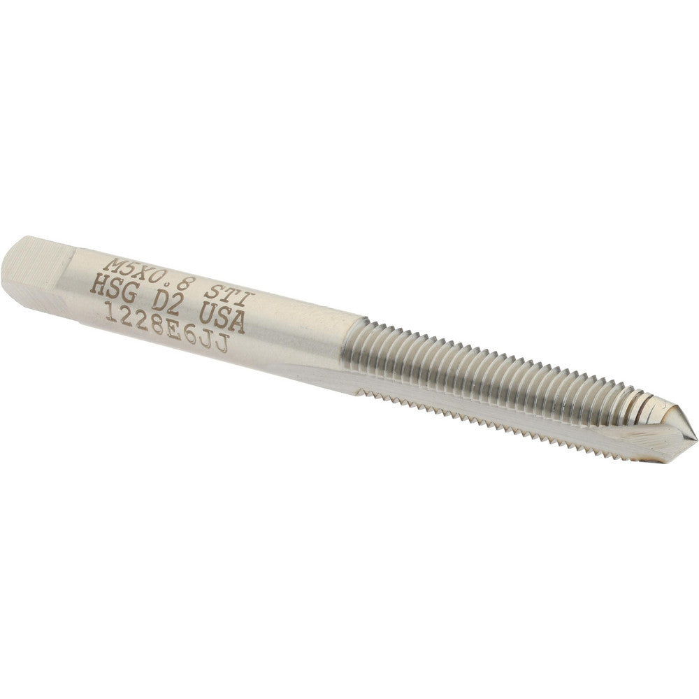 Hertel K007284AS Spiral Point STI Tap M5 x 0.8 Metric Coarse, 2 Flutes, Plug, High Speed Steel, Bright/Uncoated