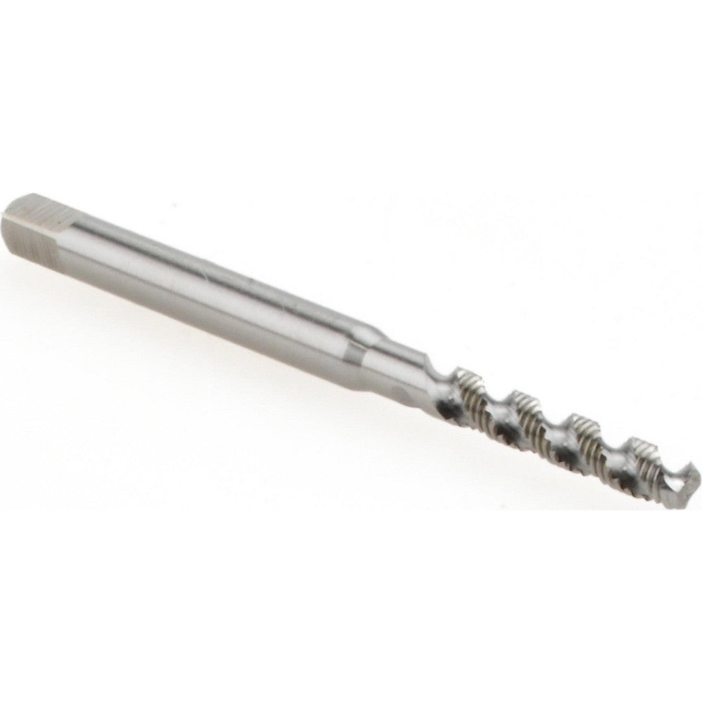 Hertel K007300AS #2-56 UNC, 3 Flute, 52° Helix, Bottoming Chamfer, Bright Finish, High Speed Steel Spiral Flute STI Tap
