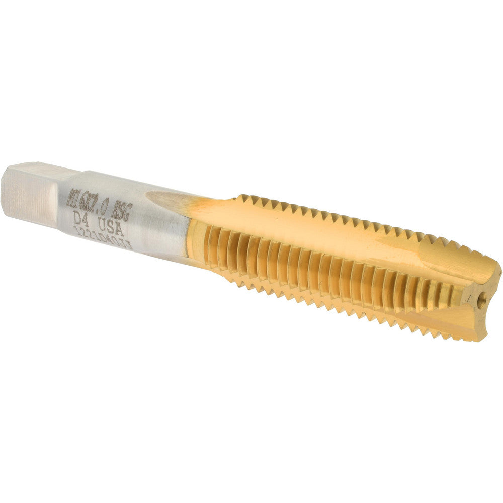 Hertel K020347AS25 Spiral Point Tap M16x2 Metric Coarse, 3 Flutes, Plug Chamfer, HSS, TiN Coated