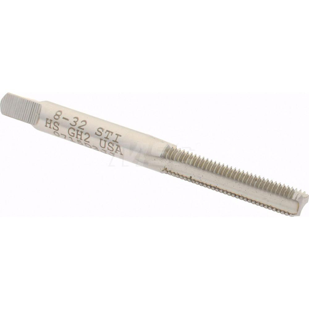 Hertel K007025AS Hand STI Tap #8-32 UNC, H2, 3 Flutes, Bottoming Chamfer