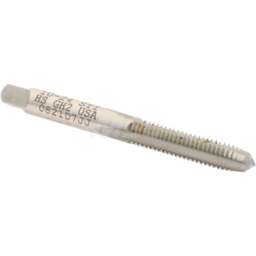Hertel K007030AS Hand STI Tap #10-24 UNC, H2, 3 Flutes, Plug Chamfer