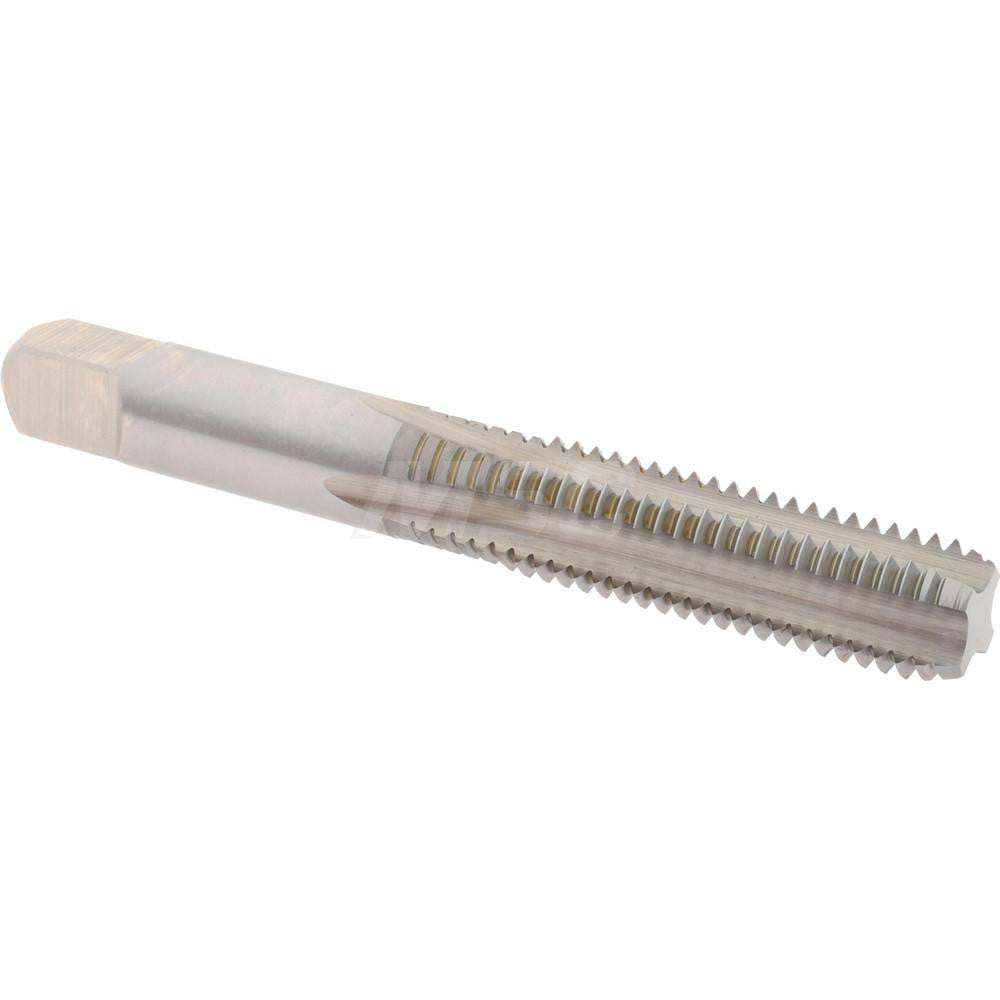 Hertel K020250AS Straight Flute Tap M10x1.5 Metric Coarse, 4 Flute, Bottoming Chamfer, High-Speed Steel, Bright/Uncoated Finish
