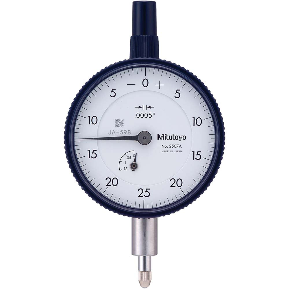 Mitutoyo 2507A Dial Drop Indicator 0.1250" Max Measurement, 0-25-0 Dial Reading, 0.000500" Accuracy