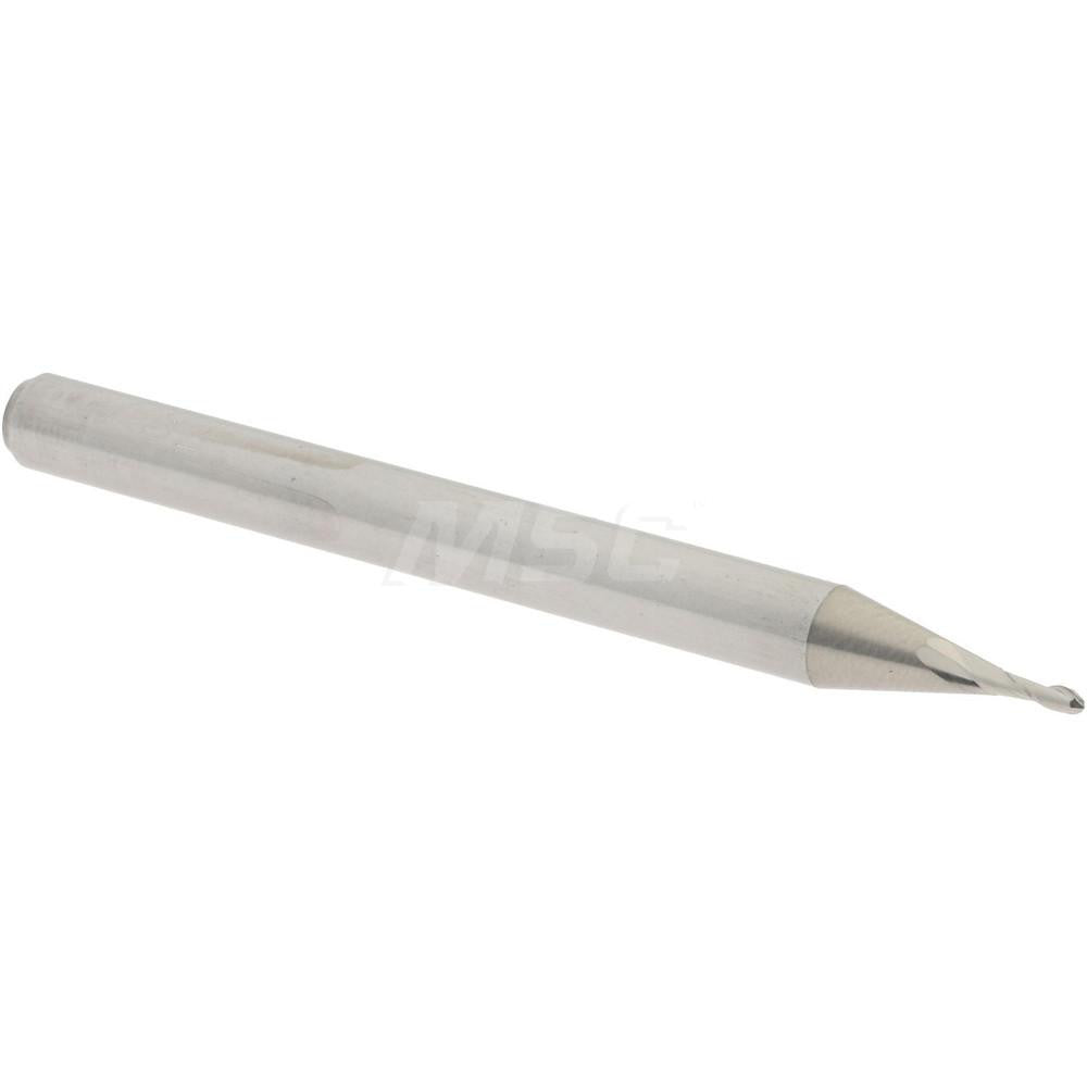 Accupro 07760143 Ball End Mill 0.0313" Dia, 0.0938" LOC, 2 Flute, Solid Carbide