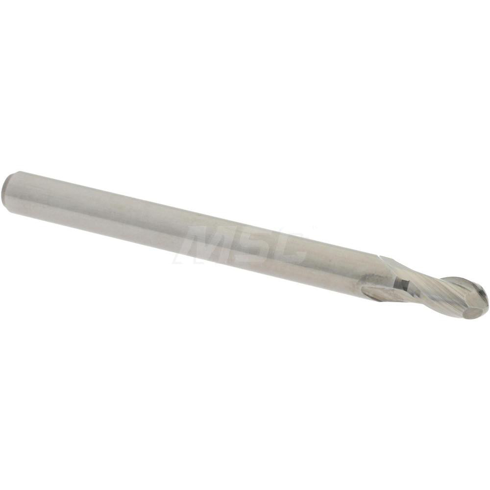 Accupro 07760218 Ball End Mill 0.1094" Dia, 0.1875" LOC, 2 Flute, Solid Carbide