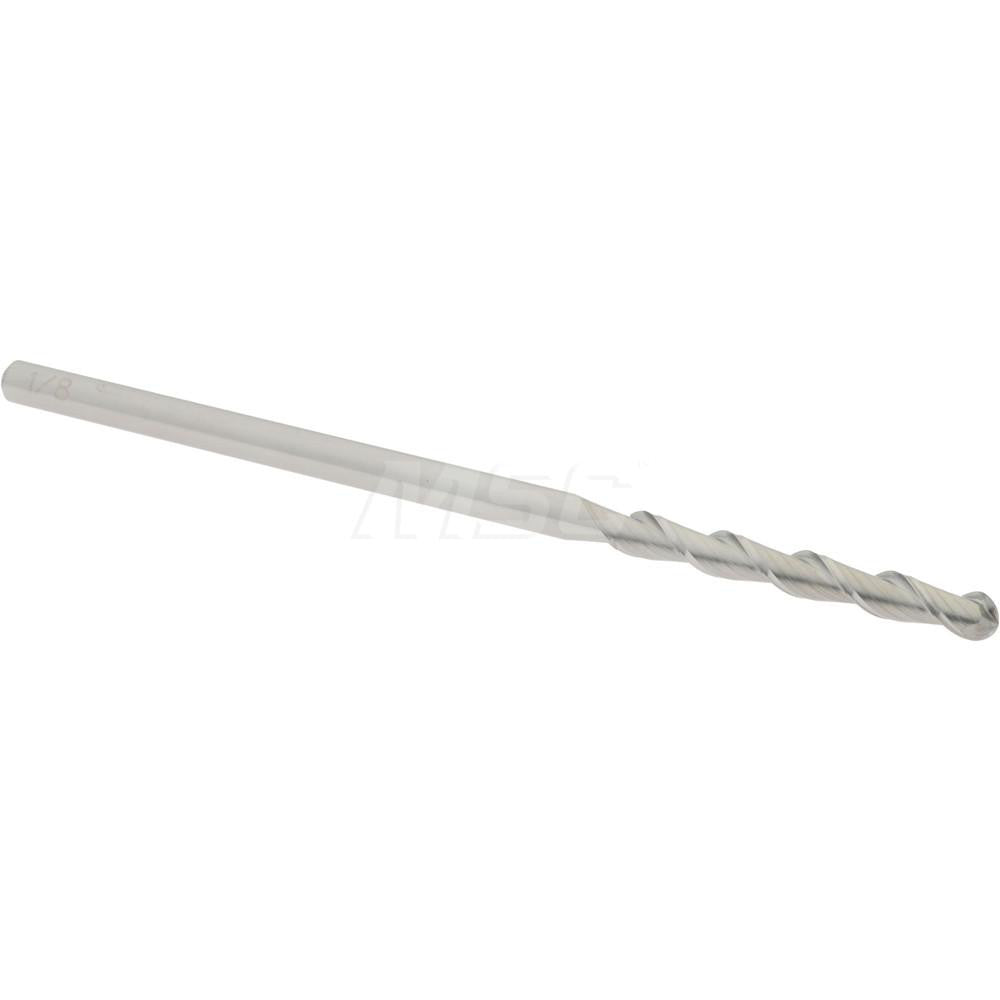Accupro 07760267 Ball End Mill 0.125" Dia, 1" LOC, 2 Flute, Solid Carbide