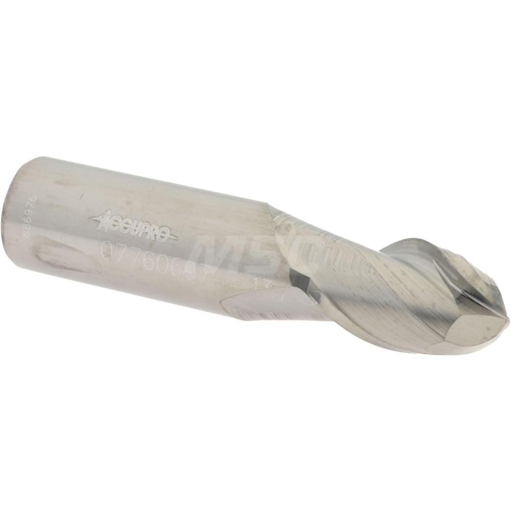 Accupro 07760697 Ball End Mill 0.4063" Dia, 0.625" LOC, 2 Flute, Solid Carbide
