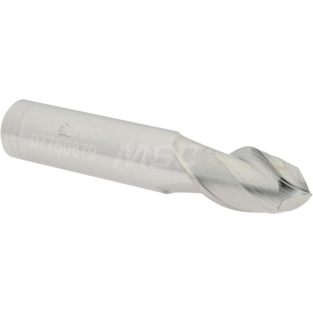 Accupro 07760879 Ball End Mill 0.5625" Dia, 0.875" LOC, 2 Flute, Solid Carbide