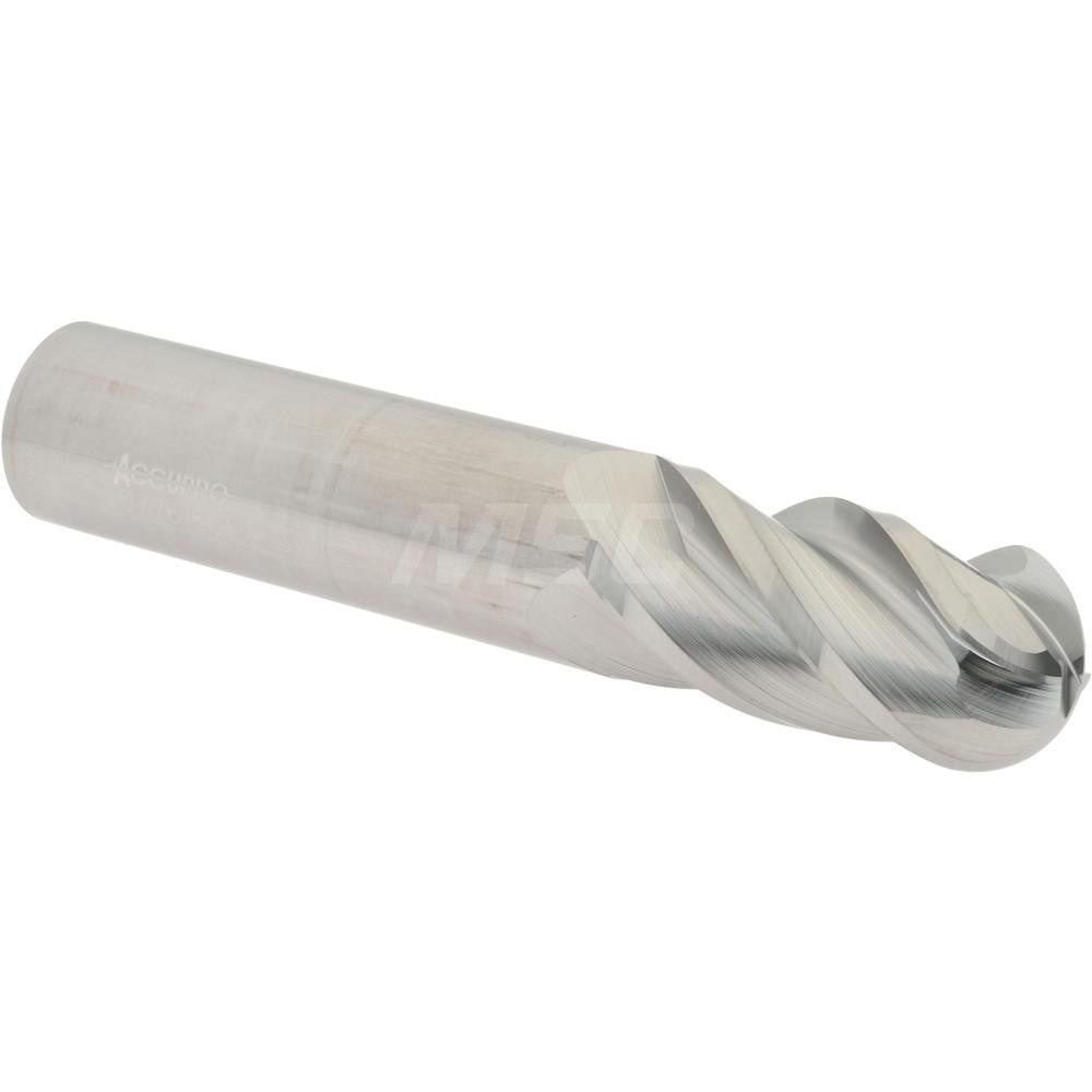 Accupro 07761851 Ball End Mill 0.75" Dia, 1.5" LOC, 4 Flute, Solid Carbide