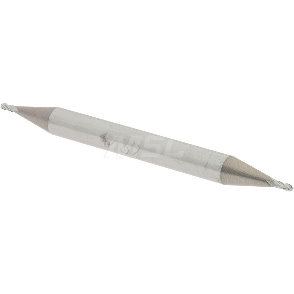 Accupro 07762248 Ball End Mill 0.0313" Dia, 0.0625" LOC, 4 Flute, Solid Carbide