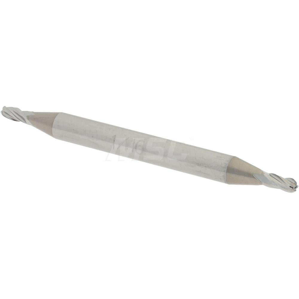 Accupro 07762263 Ball End Mill 0.0625" Dia, 0.125" LOC, 4 Flute, Solid Carbide