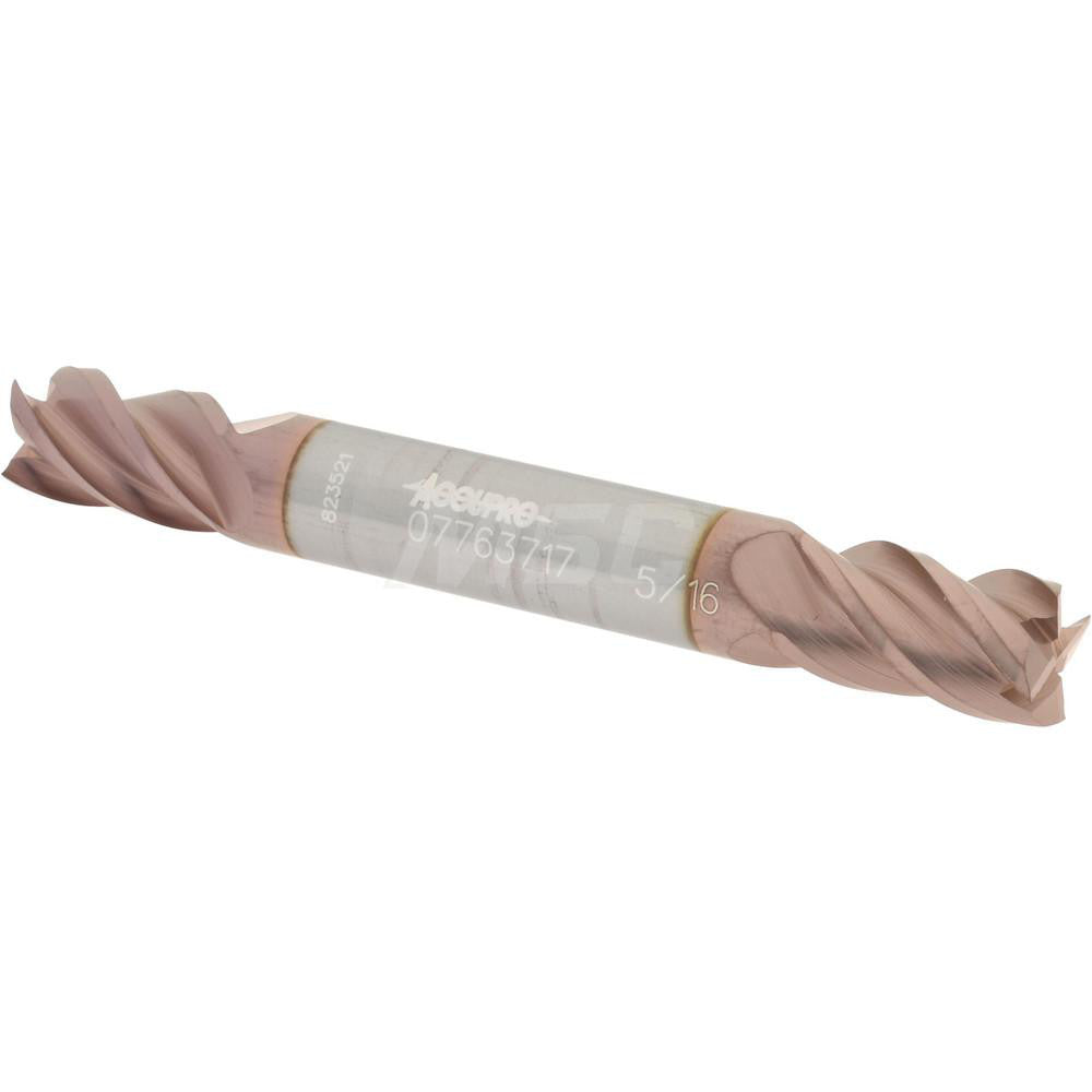 Accupro 07763717 Square End Mill 5/16'' Dia, 1/2'' LOC, 5/16'' Shank Dia, 2-1/2'' OAL, 4 Flutes, Solid Carbide