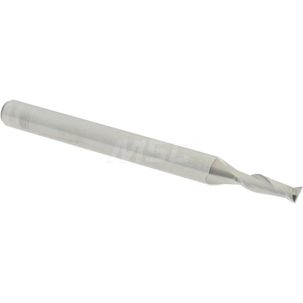 Accupro 07764475 Square End Mill 5/64'' Dia, 1/4'' LOC, 1/8'' Shank Dia, 1-1/2'' OAL, 2 Flutes, Solid Carbide