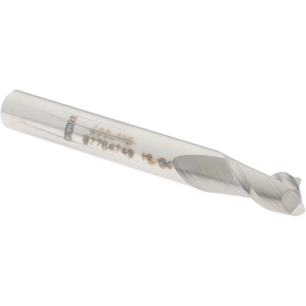 Accupro 07764749 Square End Mill 15/64'' Dia, 3/8'' LOC, 1/4'' Shank Dia, 2'' OAL, 2 Flutes, Solid Carbide