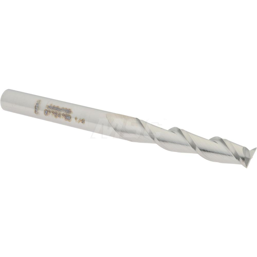 Accupro 07764798 Square End Mill 1/4'' Dia, 1-1/4'' LOC, 1/4'' Shank Dia, 3'' OAL, 2 Flutes, Solid Carbide