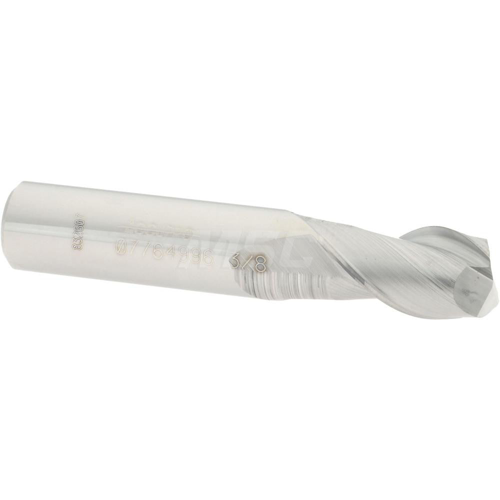 Accupro 07764996 Square End Mill 3/8'' Dia, 5/8'' LOC, 3/8'' Shank Dia, 2'' OAL, 2 Flutes, Solid Carbide