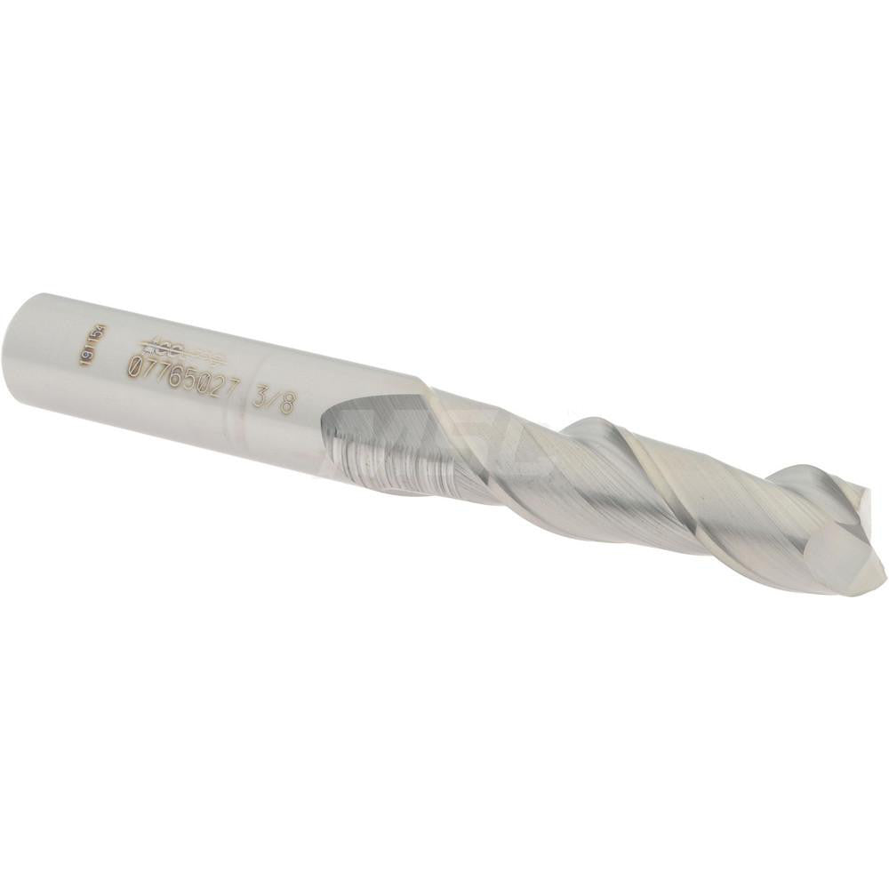 Accupro 07765027 Square End Mill 3/8'' Dia, 1-3/8'' LOC, 3/8'' Shank Dia, 3'' OAL, 2 Flutes, Solid Carbide