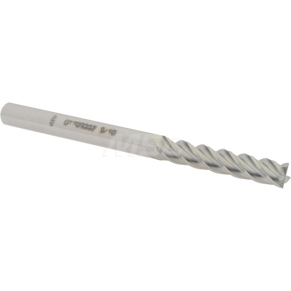 Accupro 07765662 Square End Mill 3/16'' Dia, 1'' LOC, 3/16'' Shank Dia, 2-1/2'' OAL, 4 Flutes, Solid Carbide