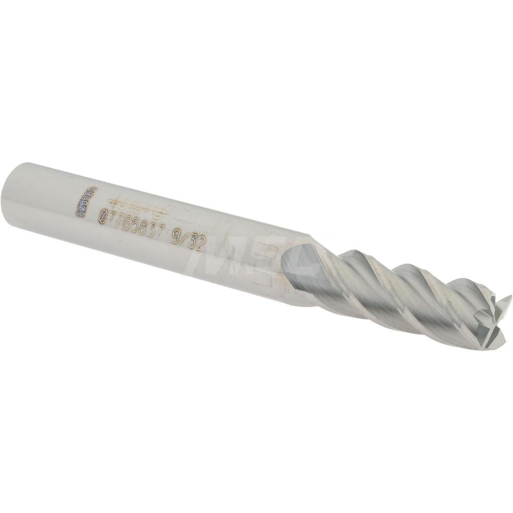 Accupro 07765837 Square End Mill 9/32'' Dia, 3/4'' LOC, 5/16'' Shank Dia, 2-1/2'' OAL, 4 Flutes, Solid Carbide
