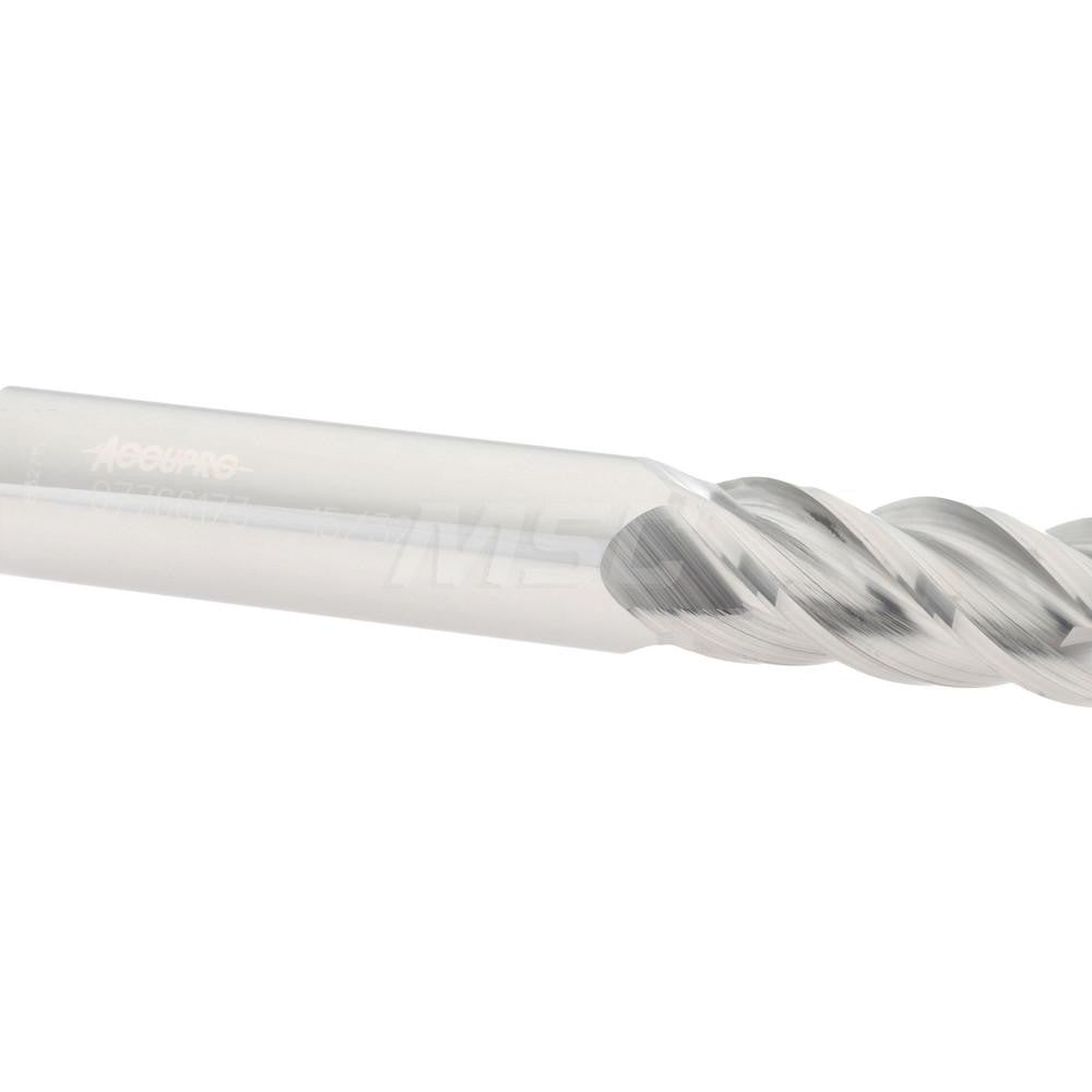 Accupro 07766173 Square End Mill 15/32'' Dia, 1'' LOC, 1/2'' Shank Dia, 3'' OAL, 4 Flutes, Solid Carbide
