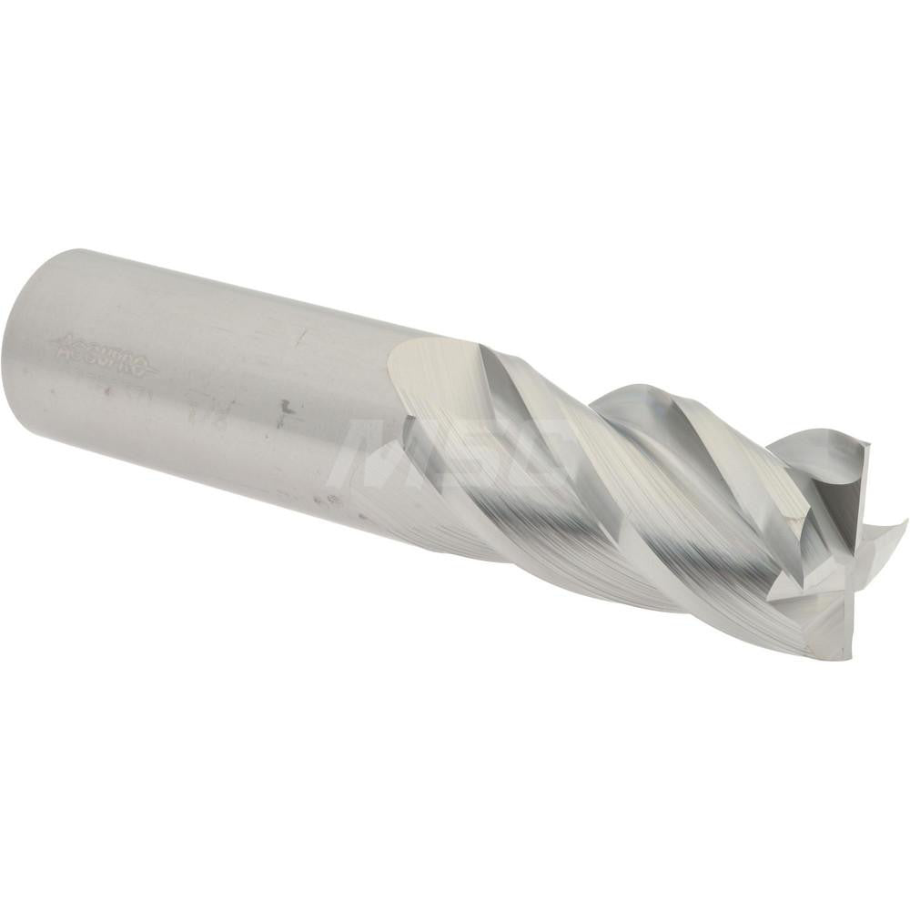 Accupro 07766371 Square End Mill 7/8'' Dia, 1-3/4'' LOC, 7/8'' Shank Dia, 4'' OAL, 4 Flutes, Solid Carbide