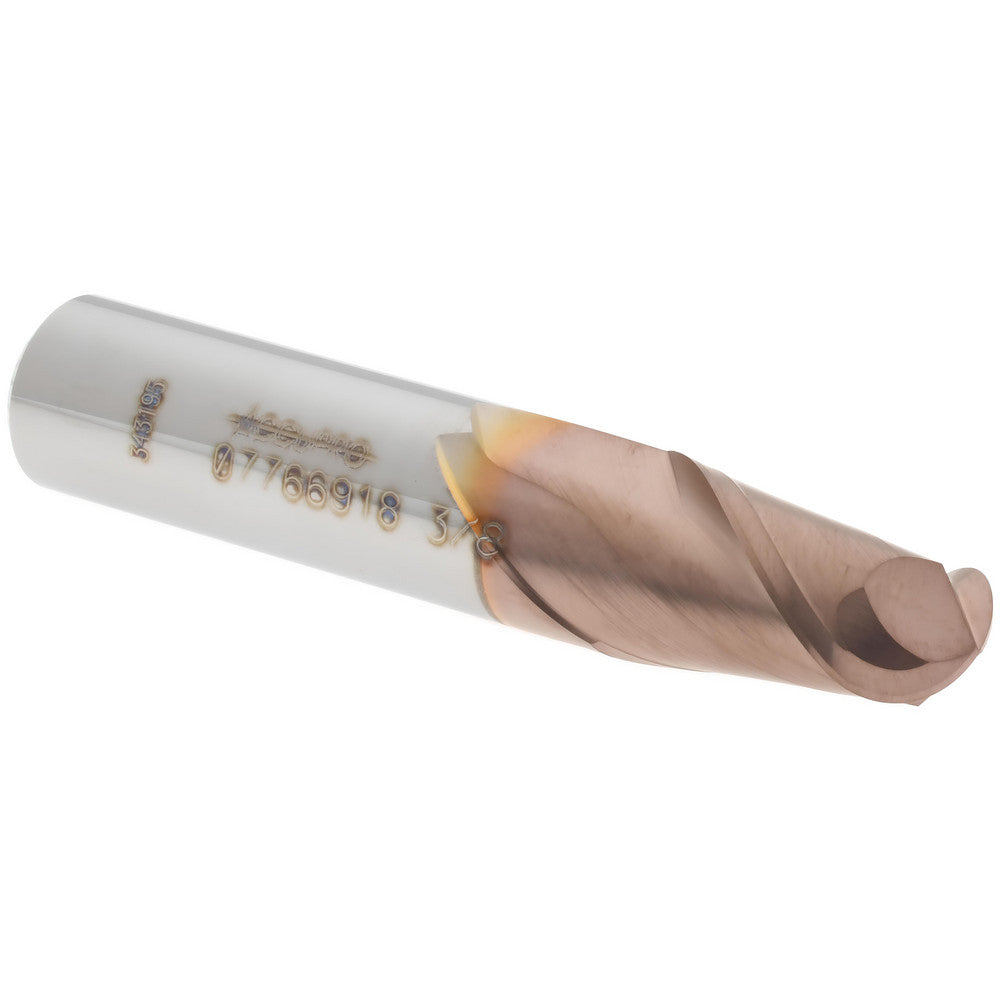 Accupro 07766918 Ball End Mill 0.375" Dia, 0.625" LOC, 2 Flute, Solid Carbide
