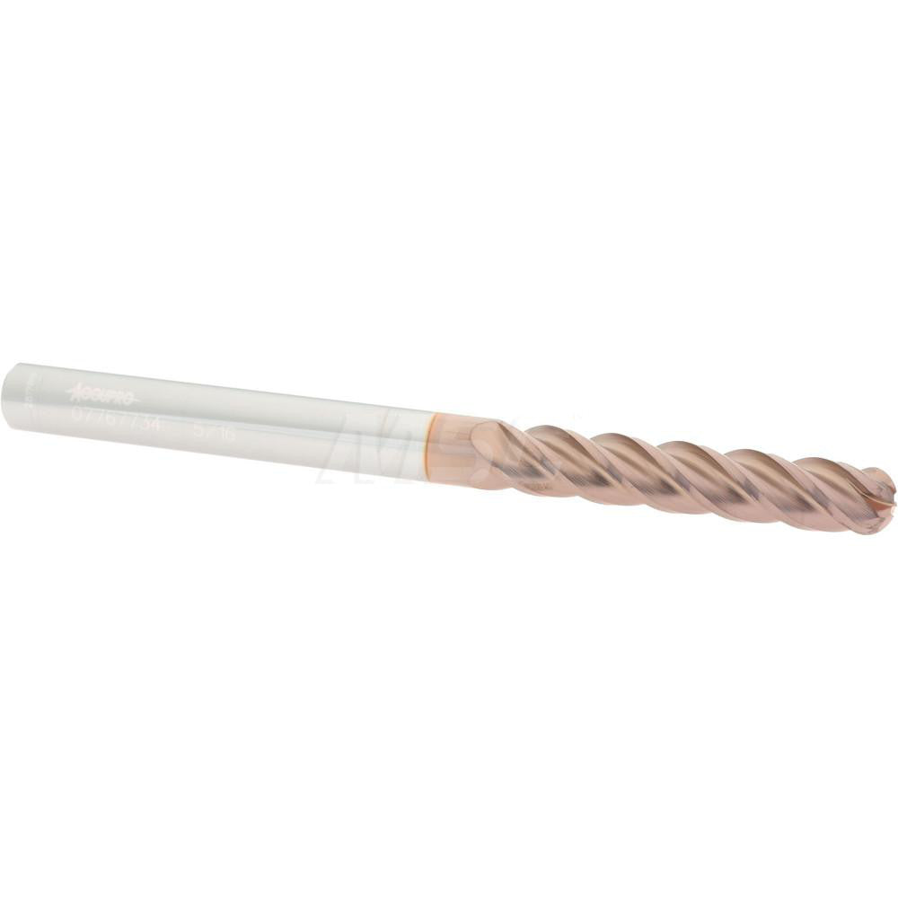 Accupro 07767734 Ball End Mill 0.3125" Dia, 1.625" LOC, 4 Flute, Solid Carbide