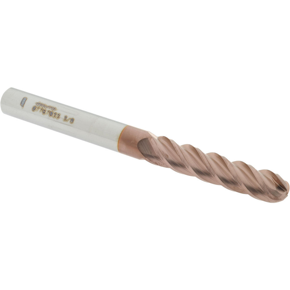 Accupro 07767833 Ball End Mill 0.375" Dia, 1.75" LOC, 4 Flute, Solid Carbide