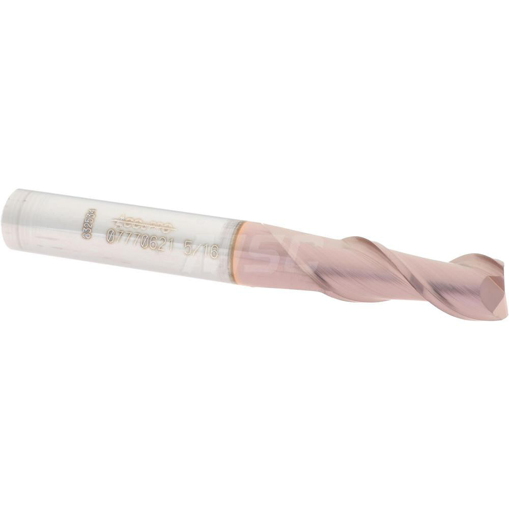 Accupro 07770621 Square End Mill 5/16'' Dia, 3/4'' LOC, 5/16'' Shank Dia, 2-1/2'' OAL, 2 Flutes, Solid Carbide