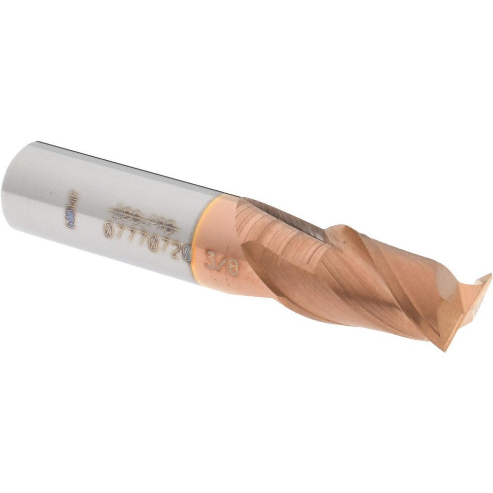 Accupro 07770720 Square End Mill 3/8'' Dia, 5/8'' LOC, 3/8'' Shank Dia, 2'' OAL, 2 Flutes, Solid Carbide