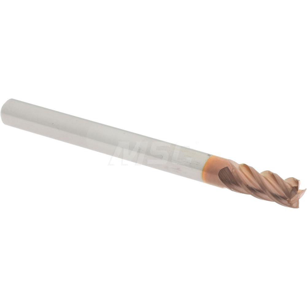 Accupro 07771249 Square End Mill 1/8'' Dia, 1/4'' LOC, 1/8'' Shank Dia, 1-1/2'' OAL, 4 Flutes, Solid Carbide