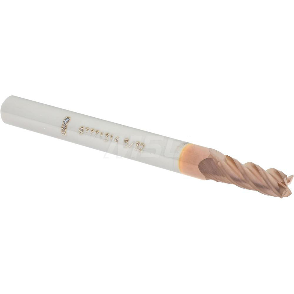 Accupro 07771314 Square End Mill 5/32'' Dia, 3/8'' LOC, 3/16'' Shank Dia, 2'' OAL, 4 Flutes, Solid Carbide
