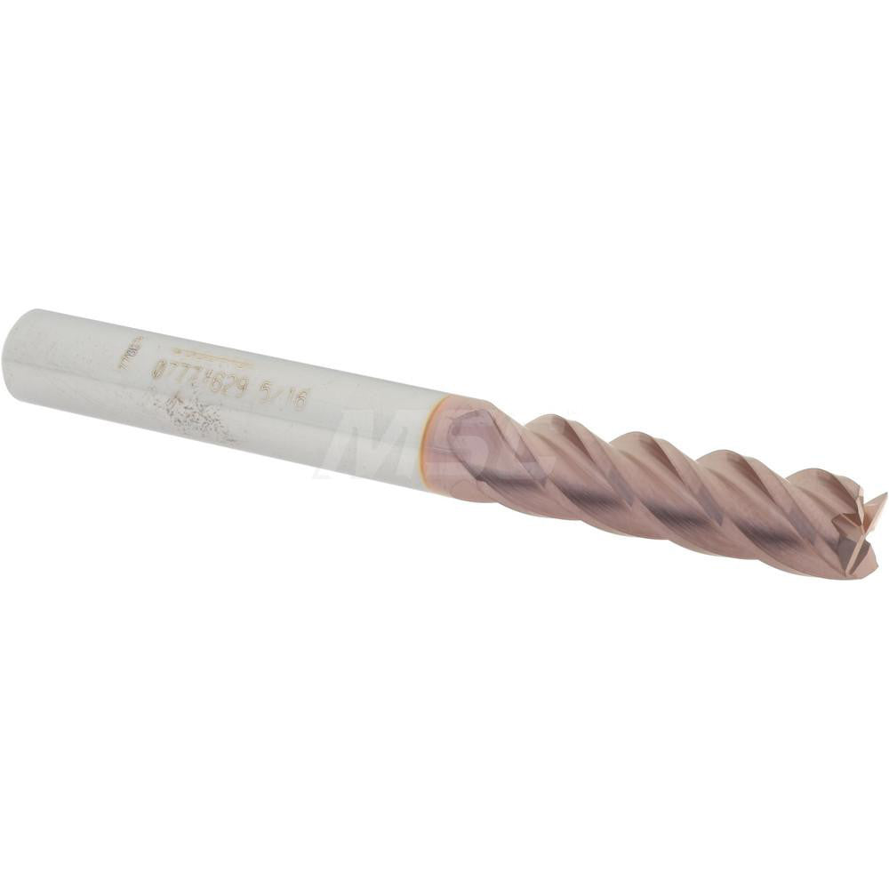 Accupro 07771629 Square End Mill 5/16'' Dia, 1-1/8'' LOC, 5/16'' Shank Dia, 3'' OAL, 4 Flutes, Solid Carbide